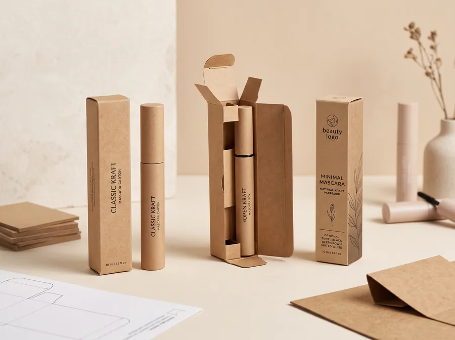Kraft mascara boxes
