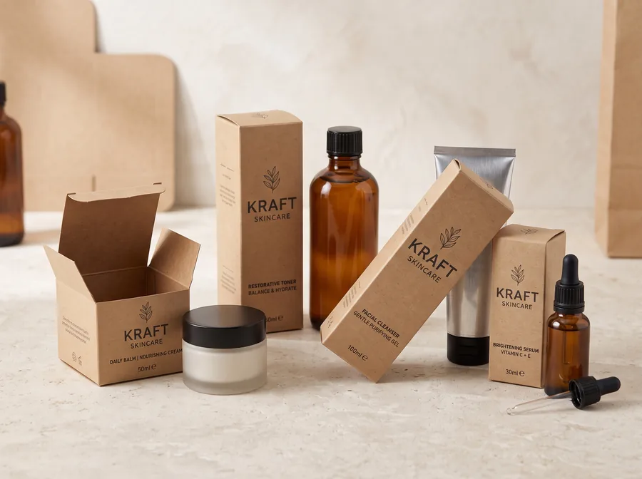 Kraft skincare boxes