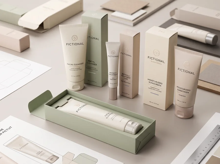 Tube-fit skincare boxes