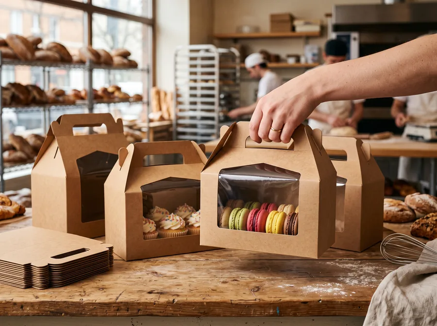 Gable-style bakery boxes