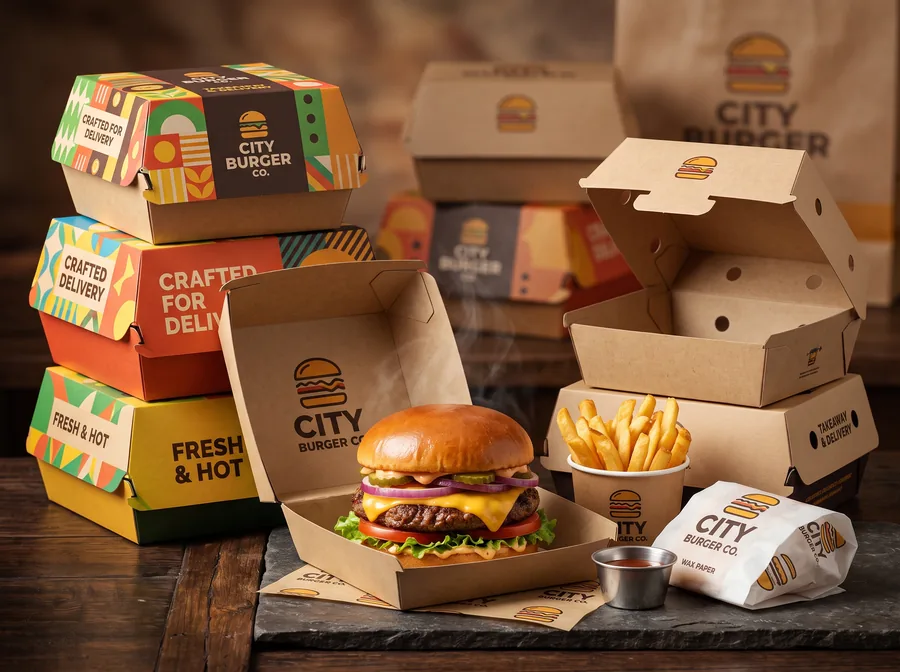 Custom burger boxes