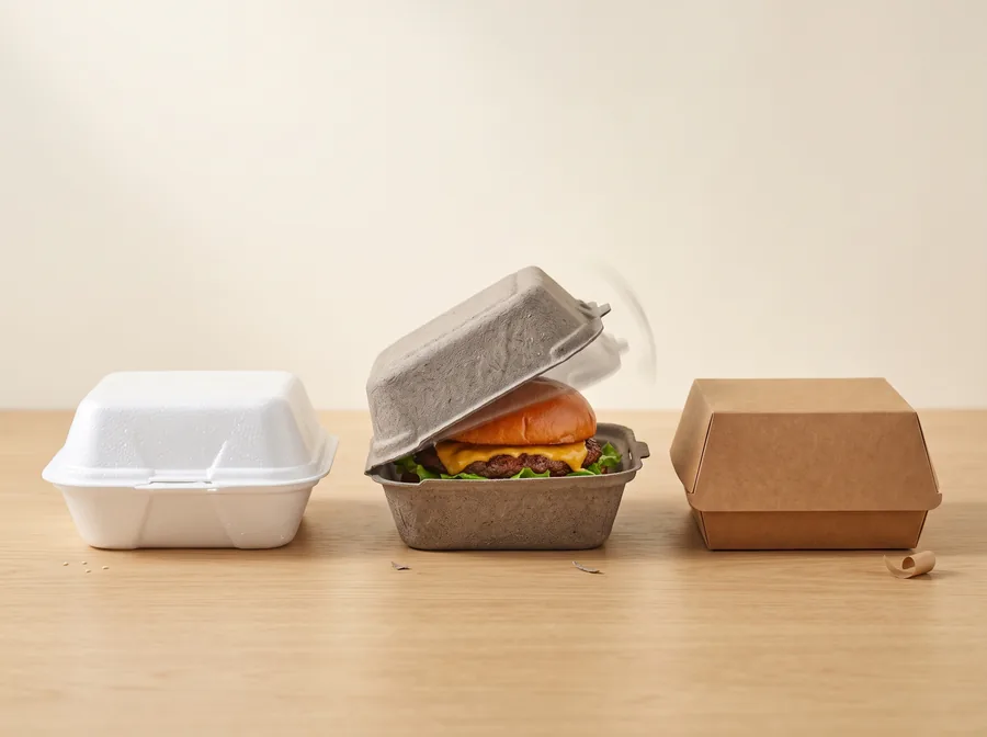 Clamshell burger boxes