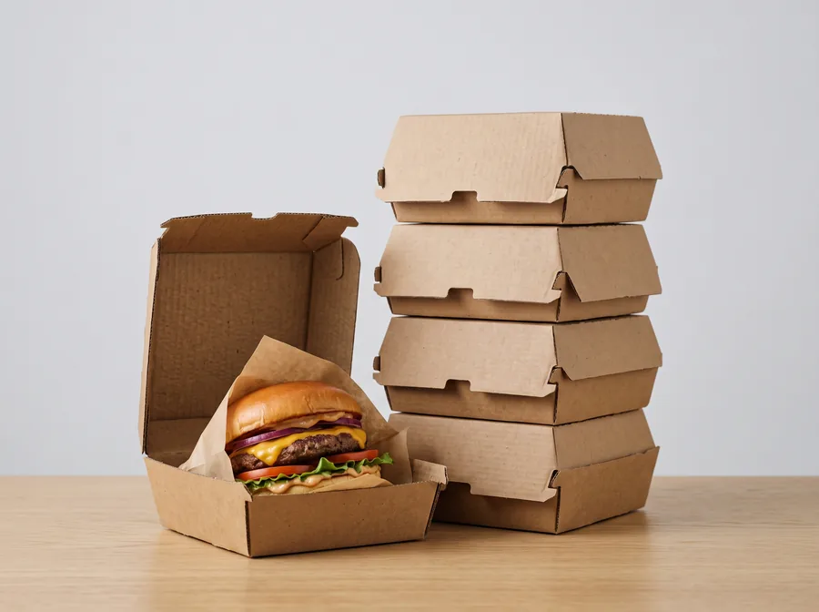 Corrugated burger boxes