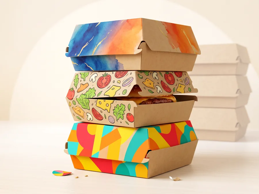 Tuck-top burger cartons