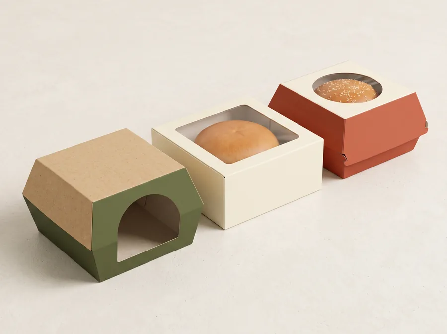 Window burger boxes