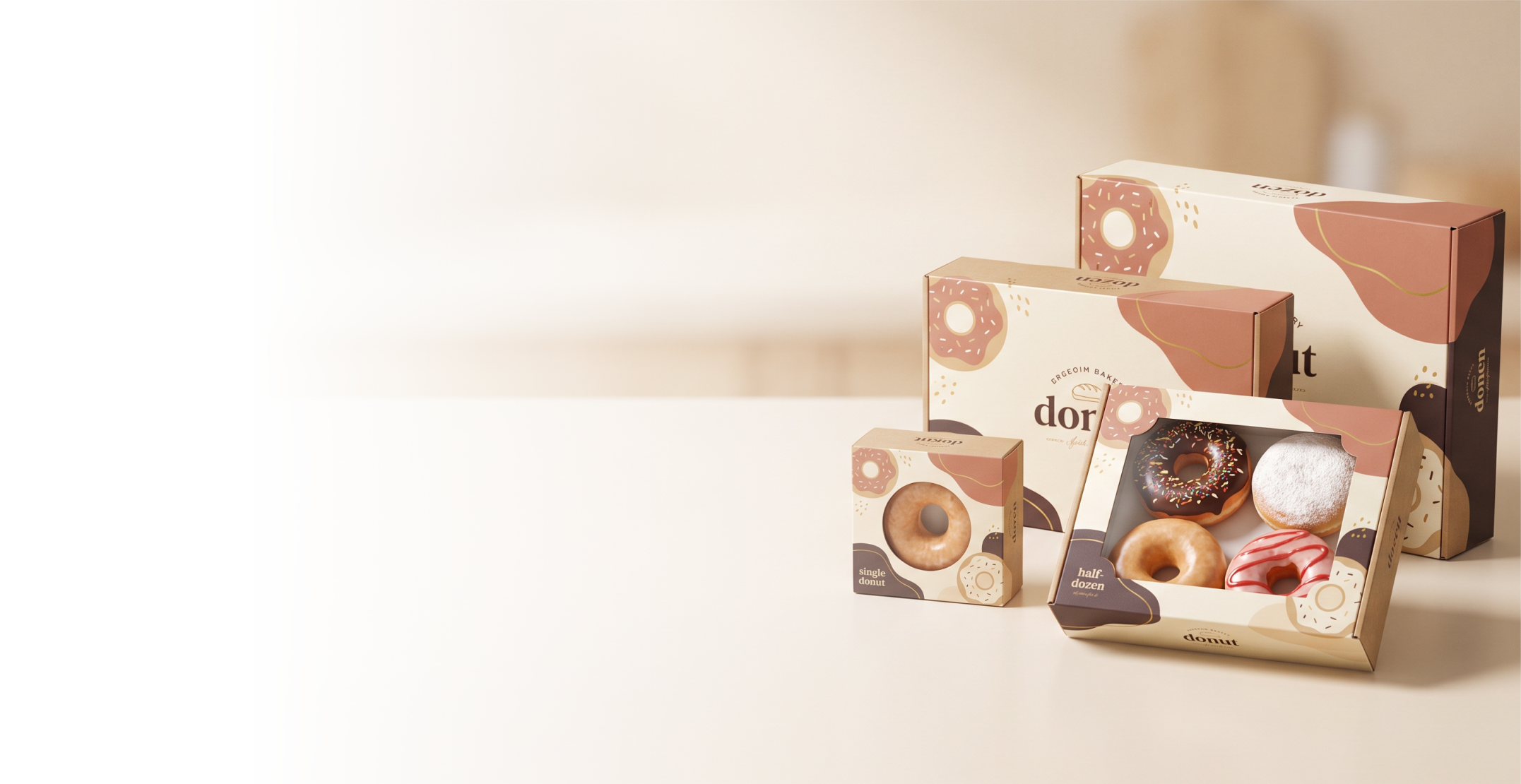 Custom donut boxes sized by the dozen