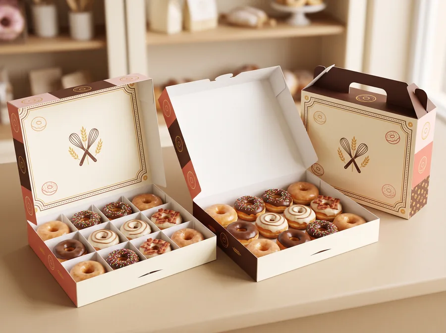 Dozen donut boxes
