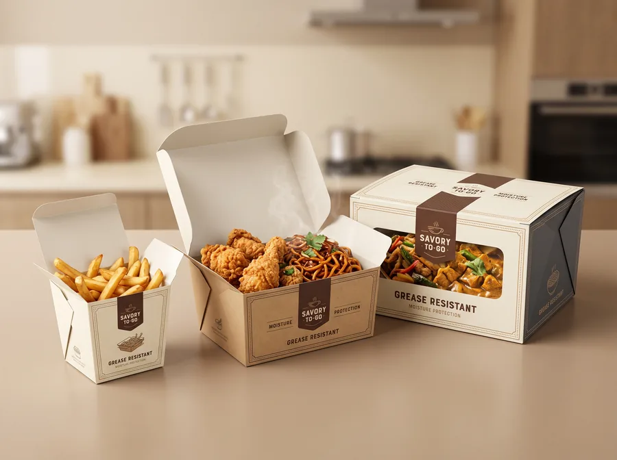 Grease resistant takeout boxes