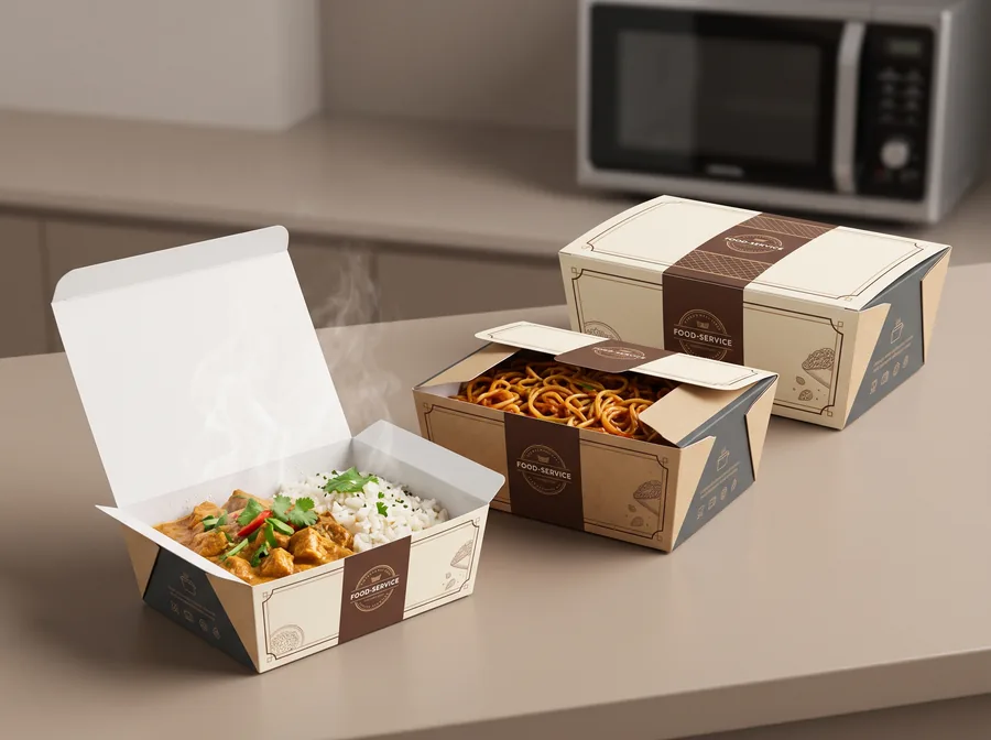 Microwave safe takeout boxes