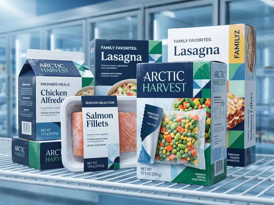 Frozen food packaging boxes