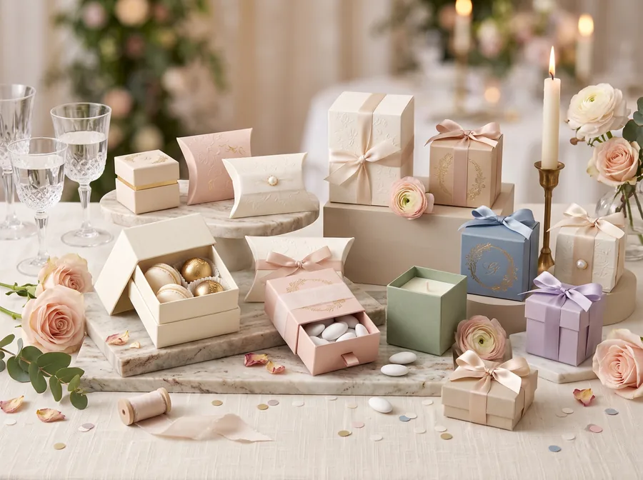 Custom favor and wedding favor boxes