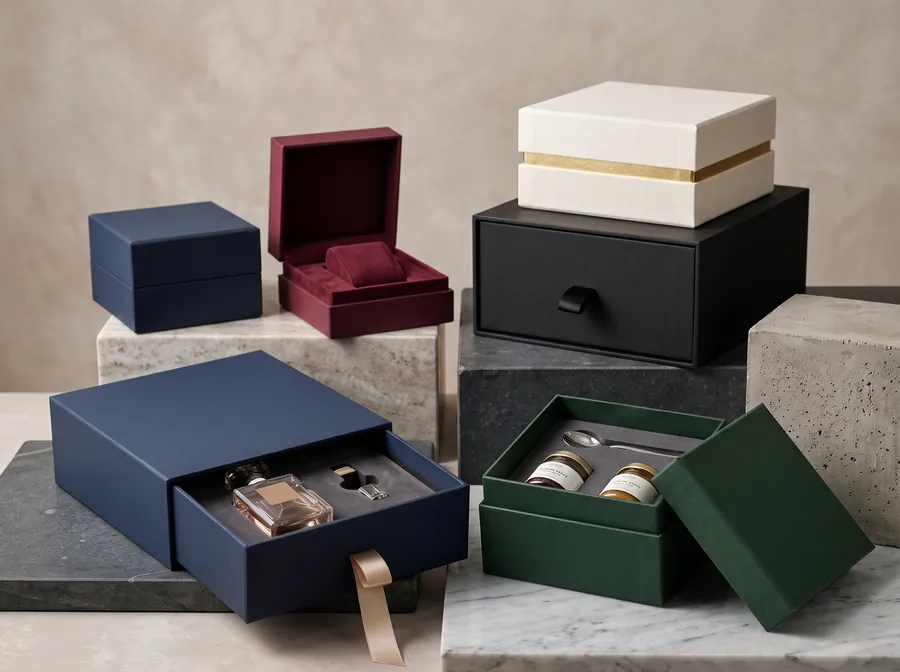 Drawer and two-piece gift boxes