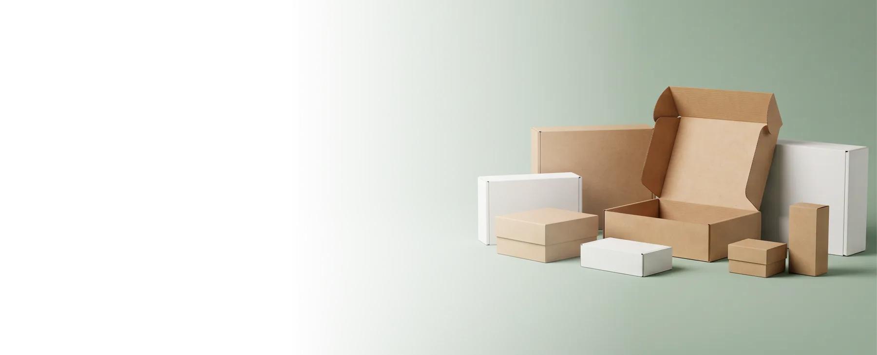 Custom kraft boxes in natural and white kraft