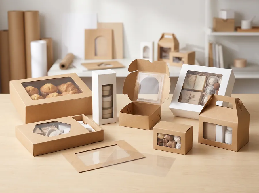 Kraft boxes with window
