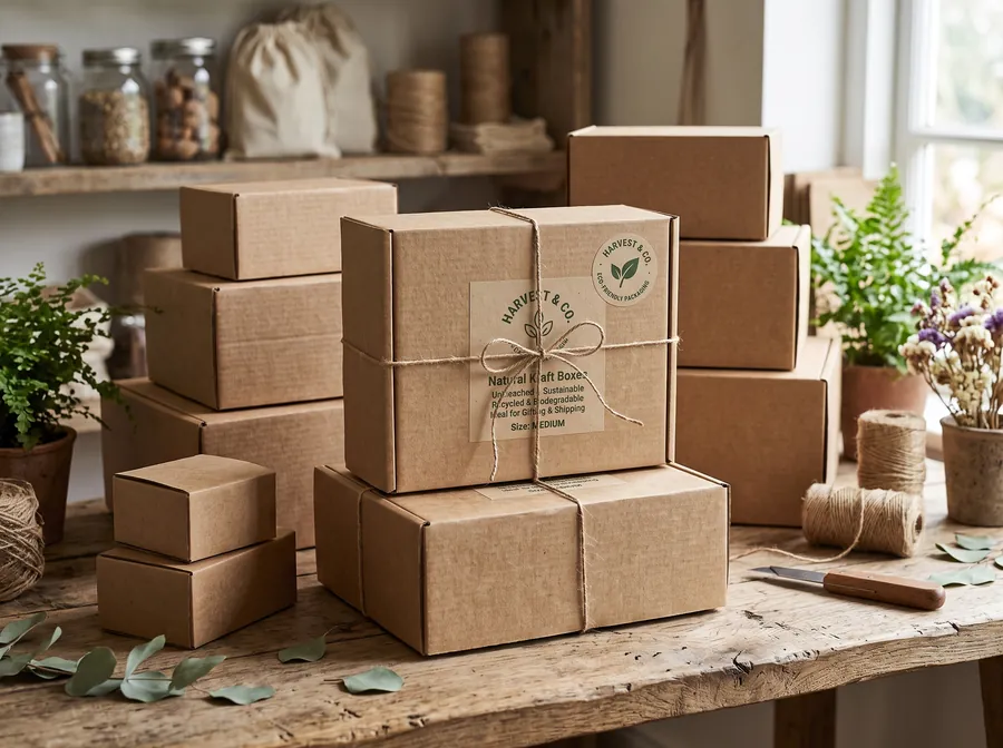 Natural kraft boxes