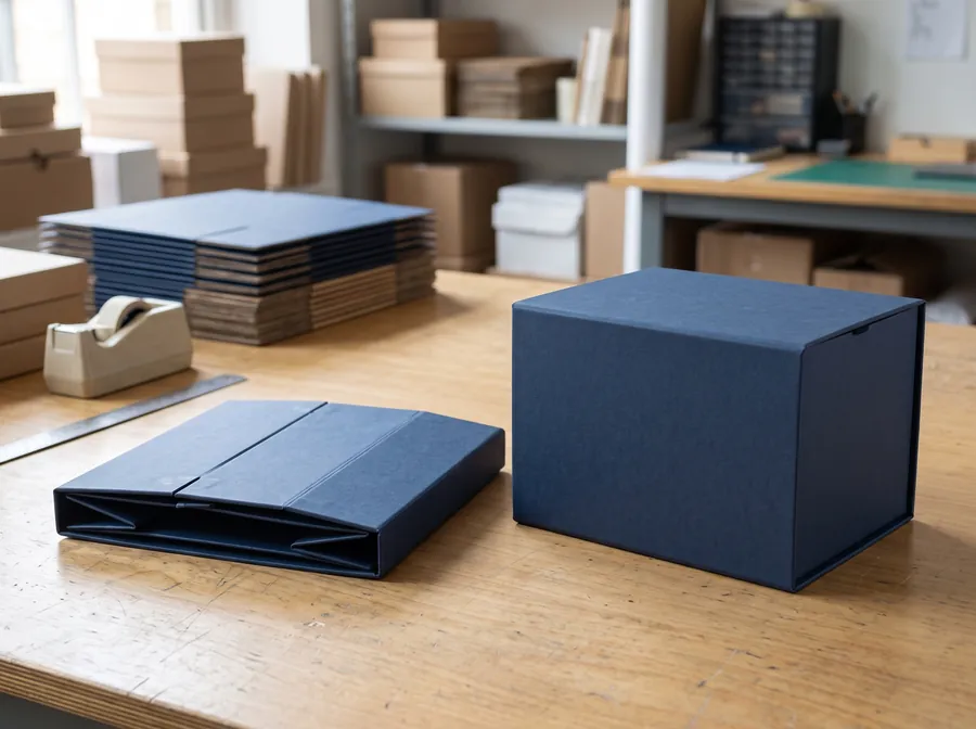 Collapsible rigid boxes
