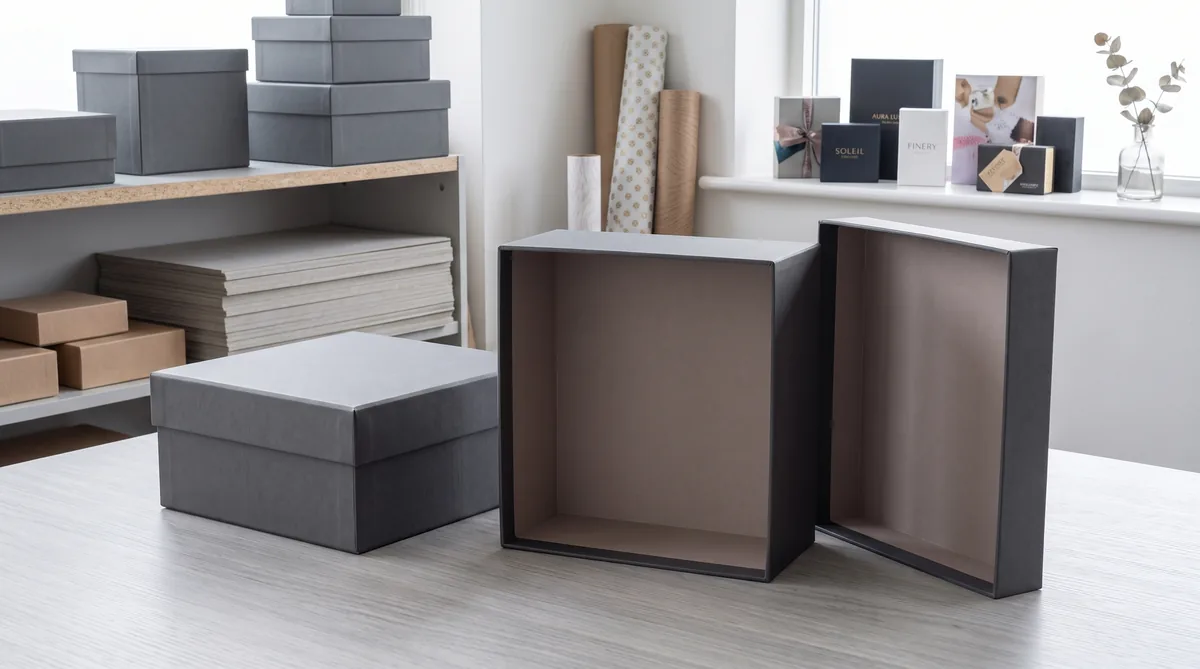 Finished rigid boxes that hold their shape without flexing