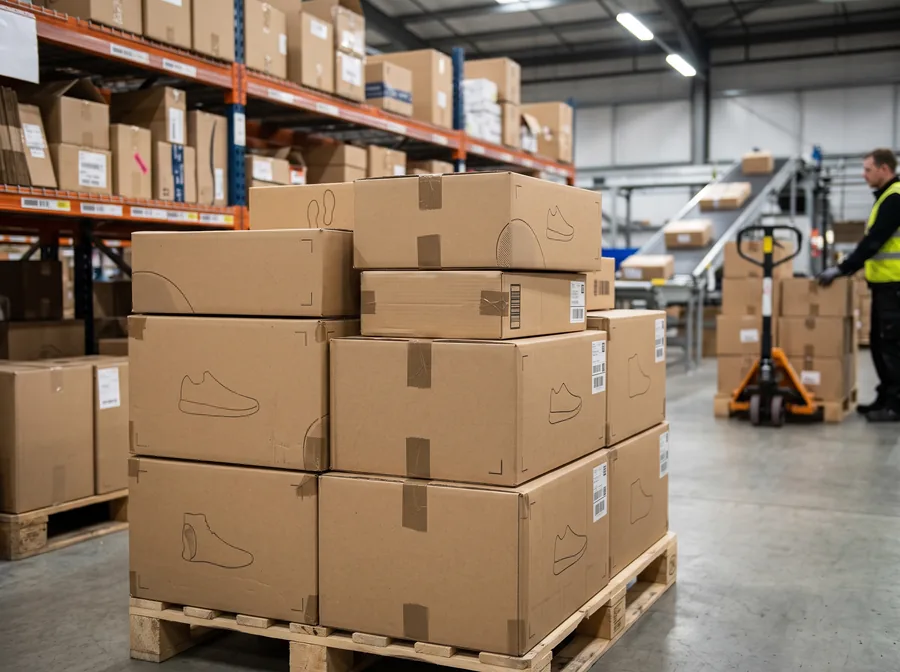 E-commerce shoe shipping boxes