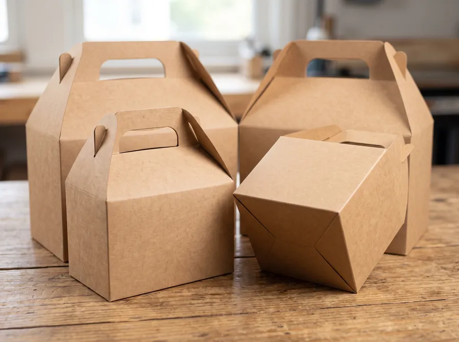Kraft gable boxes