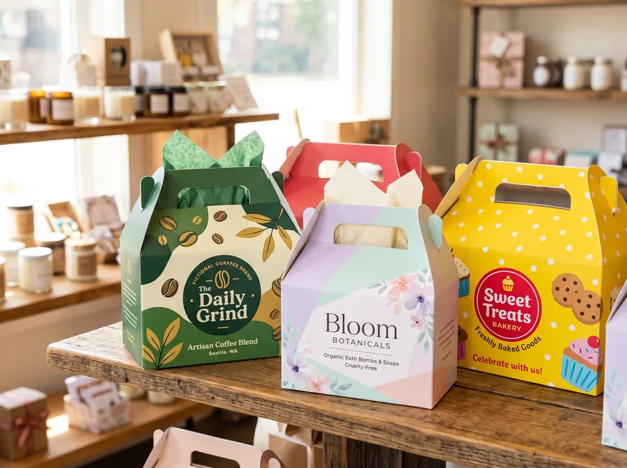 Printed gable boxes