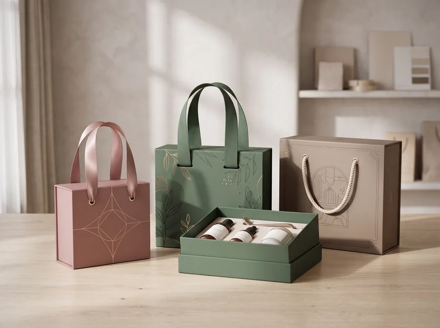 Gift boxes with handles