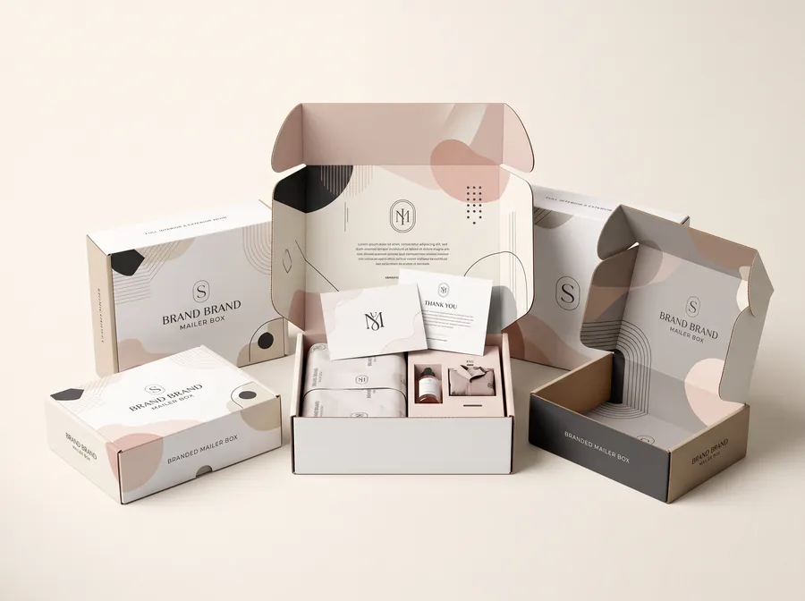 Branded mailer boxes