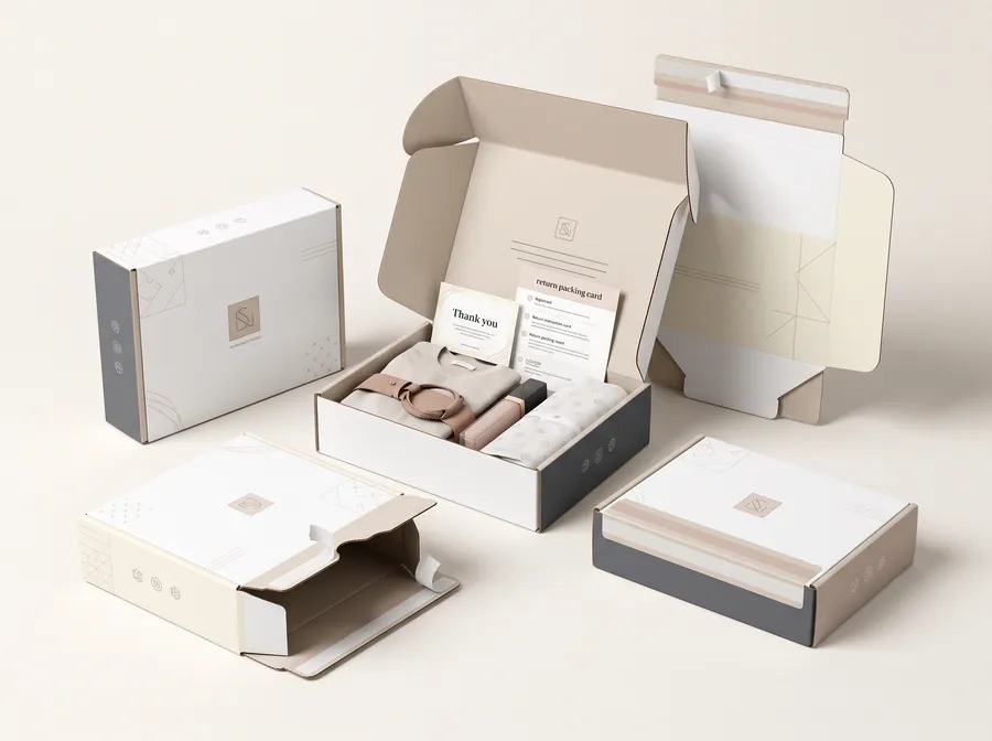 Two-way mailer boxes