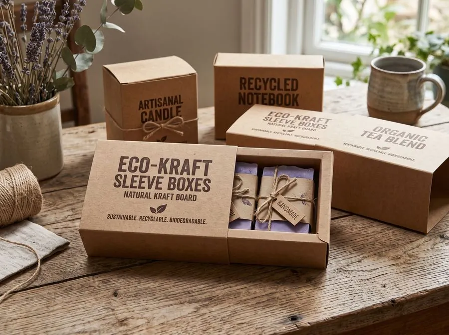 Kraft sleeve boxes