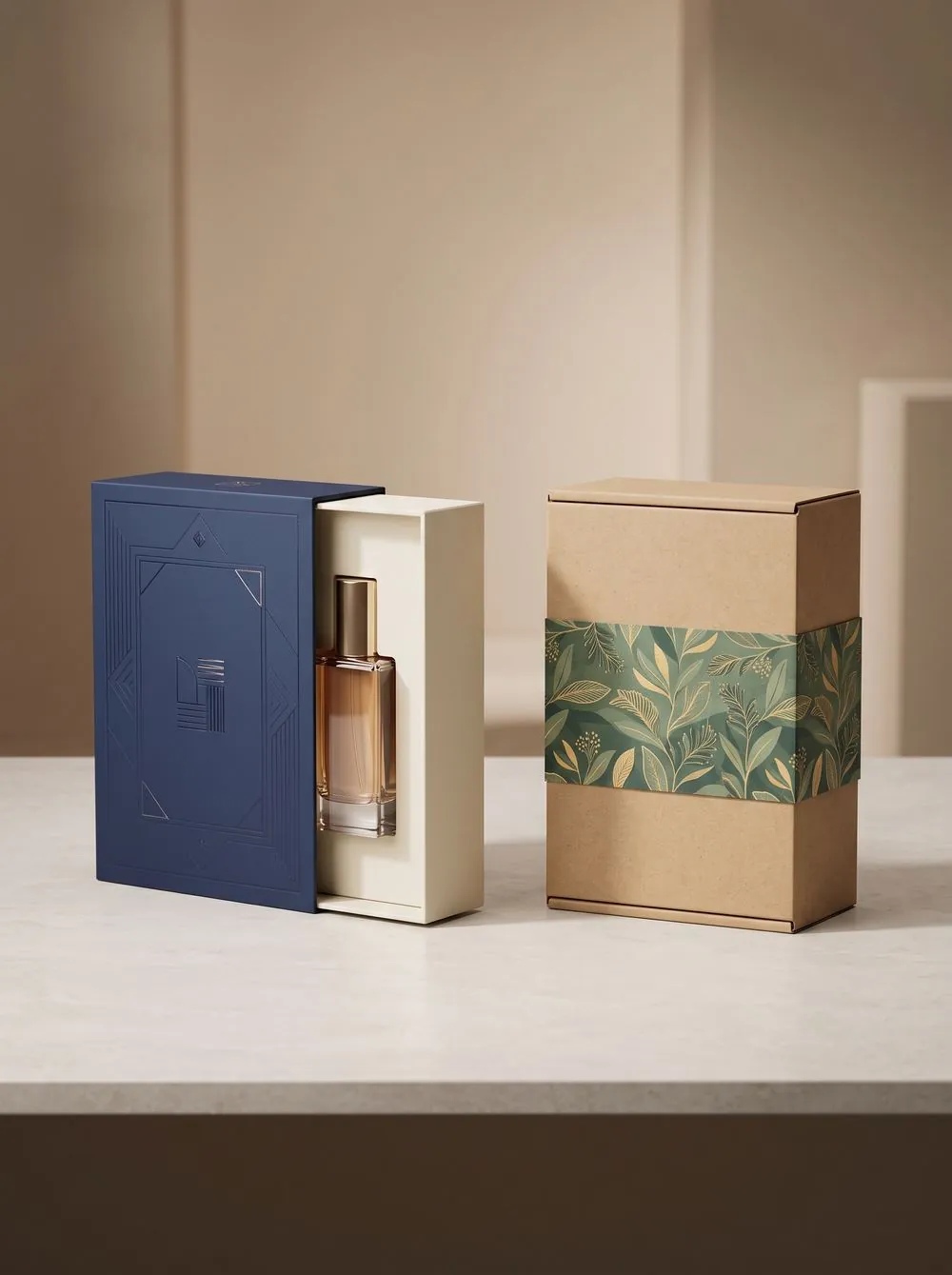 Sleeve box compared with a packaging sleeve belly band